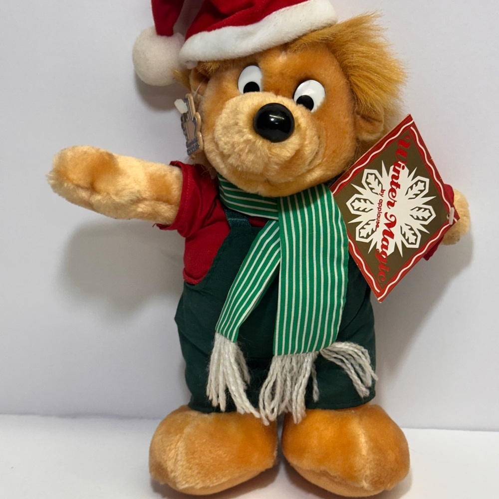 Berenstain Bears Plush Applause Winter Scarf Vintage Christmas Stuffed 11" VTG